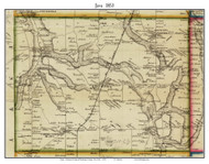 Java, New York 1853 Old Town Map Custom Print - Wyoming Co.