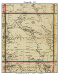 Orangeville, New York 1853 Old Town Map Custom Print - Wyoming Co.