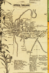 Attica Village, New York 1853 Old Town Map Custom Print - Wyoming Co.