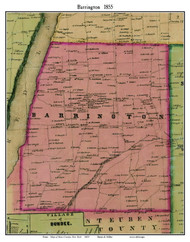 Barrington, New York 1855 Old Town Map Custom Print - Yates Co.