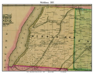 Middlesex, New York 1855 Old Town Map Custom Print - Yates Co.