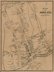 Penn Yan, New York 1855 Old Town Map Custom Print - Yates Co.
