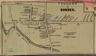 Dundee, New York 1855 Old Town Map Custom Print - Yates Co.