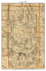 Arcadia, New York 1858 Old Town Map Custom Print - Wayne Co.