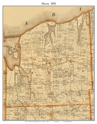 Huron, New York 1858 Old Town Map Custom Print - Wayne Co.