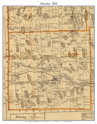 Macedon, New York 1858 Old Town Map Custom Print - Wayne Co.