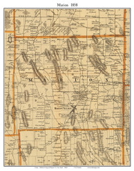 Marion, New York 1858 Old Town Map Custom Print - Wayne Co.