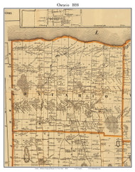 Ontario, New York 1858 Old Town Map Custom Print - Wayne Co.