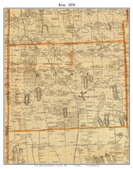 Rose, New York 1858 Old Town Map Custom Print - Wayne Co.