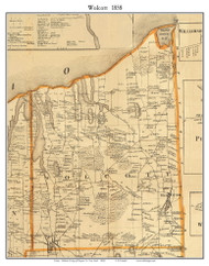 Wolcott, New York 1858 Old Town Map Custom Print - Wayne Co.