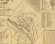 Clyde, New York 1858 Old Town Map Custom Print - Wayne Co.