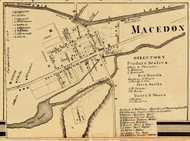 Macedon Village, New York 1858 Old Town Map Custom Print - Wayne Co.