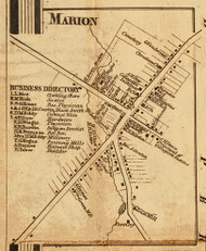 Marion Village, New York 1858 Old Town Map Custom Print - Wayne Co.