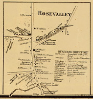 Rose Valley, New York 1858 Old Town Map Custom Print - Wayne Co.