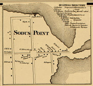 Sodus Point, New York 1858 Old Town Map Custom Print - Wayne Co.