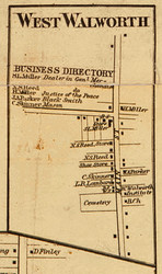 West Walworth, New York 1858 Old Town Map Custom Print - Wayne Co.