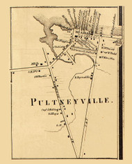 Pultneyville, New York 1858 Old Town Map Custom Print - Wayne Co.