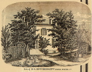 Res. of H.G. Hotchkiss, New York 1858 Old Town Map Custom Print - Wayne Co.