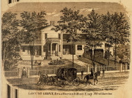 Locust Grove, New York 1858 Old Town Map Custom Print - Wayne Co.
