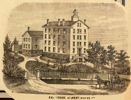 Red Creek Academy, New York 1858 Old Town Map Custom Print - Wayne Co.