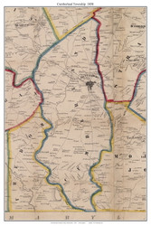 Cumberland Township, Pennsylvania 1858 Old Town Map Custom Print - Adams Co.