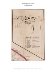Arendtsville - Franklin Township, Pennsylvania 1858 Old Town Map Custom Print - Adams Co.