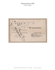 Mummasburg - Franklin Township, Pennsylvania 1858 Old Town Map Custom Print - Adams Co.