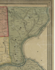 East Deer Township, Pennsylvania 1851 Old Town Map Custom Print - Allegheny Co.