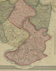 Elizabeth Township, Pennsylvania 1851 Old Town Map Custom Print - Allegheny Co.
