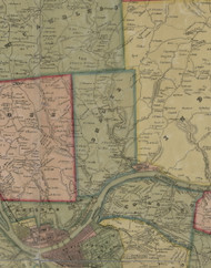 Shaler Township, Pennsylvania 1851 Old Town Map Custom Print - Allegheny Co.
