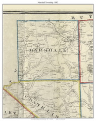 Marshall Township, Pennsylvania 1883 Old Town Map Custom Print - Allegheny Co.