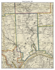 Shaler Township, Pennsylvania 1883 Old Town Map Custom Print - Allegheny Co.