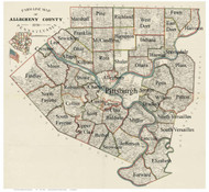 Towns on Source Map - Allegheny Co., Pennsylvania 1898 - NOT FOR SALE - Allegheny Co.