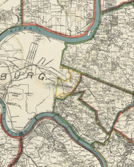 Sterrett Township, Pennsylvania 1898 Old Town Map Custom Print - Allegheny Co.