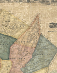 Liberty Township, Pennsylvania 1861 Old Town Map Custom Print - Bedford Co.