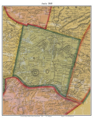 Amity Township, Pennsylvania 1860 Old Town Map Custom Print - Berks Co.