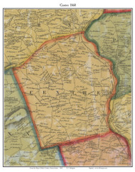 Centre Township, Pennsylvania 1860 Old Town Map Custom Print - Berks Co.