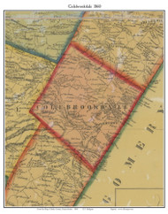 Colebrookdale Township, Pennsylvania 1860 Old Town Map Custom Print - Berks Co.