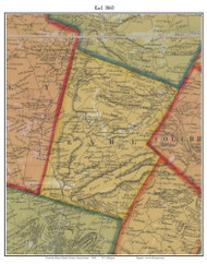 Earl Township, Pennsylvania 1860 Old Town Map Custom Print - Berks Co.