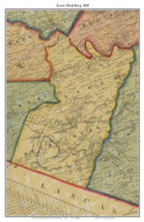 Lower Heidelberg Township, Pennsylvania 1860 Old Town Map Custom Print - Berks Co.