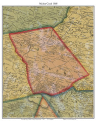 Maiden Creek Township, Pennsylvania 1860 Old Town Map Custom Print - Berks Co.