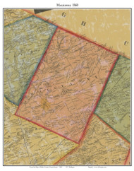 Maxatawny Township, Pennsylvania 1860 Old Town Map Custom Print - Berks Co.