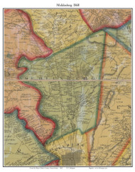 Muhlenberg Township, Pennsylvania 1860 Old Town Map Custom Print - Berks Co.