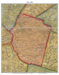 Oley Township, Pennsylvania 1860 Old Town Map Custom Print - Berks Co.