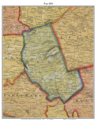 Penn Township, Pennsylvania 1860 Old Town Map Custom Print - Berks Co.