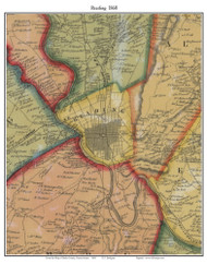 Reading Township, Pennsylvania 1860 Old Town Map Custom Print - Berks Co.