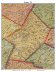 Rockland Township, Pennsylvania 1860 Old Town Map Custom Print - Berks Co.