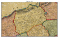 Upper Bern Township, Pennsylvania 1860 Old Town Map Custom Print - Berks Co.