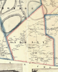 Albany Township, Pennsylvania 1858 Old Town Map Custom Print - Bradford Co.