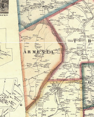Armenia Township, Pennsylvania 1858 Old Town Map Custom Print - Bradford Co.